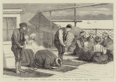 La guerre en Orient, prière à bord d